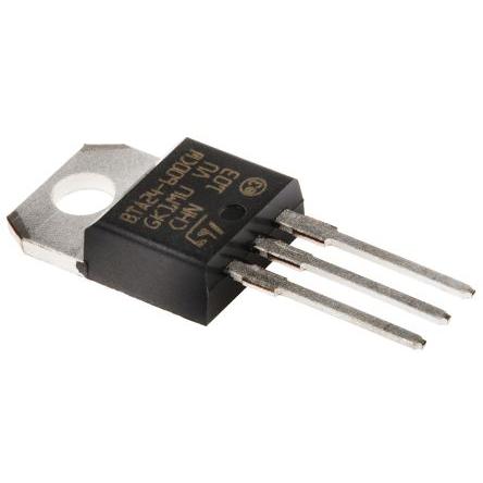 STMicroelectronics Průchozí otvor Triak BTA24-600CWRG 600 V 25 A zapínací napětí 1.3 V 35 mA, TO-220, počet kolíků: 3