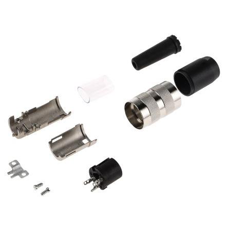 Amphenol Industrial Zásuvka DIN, řada: C 091 A, počet kontaktů: 3, velikost: M16, 300V, orientace těla: Rovný, IP40 4A