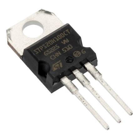 STMicroelectronics Dioda STPS20H100CT Schottkyho dioda 20 A 100 V, JEDEC TO-220AB, počet kolíků: 3 kolíkový