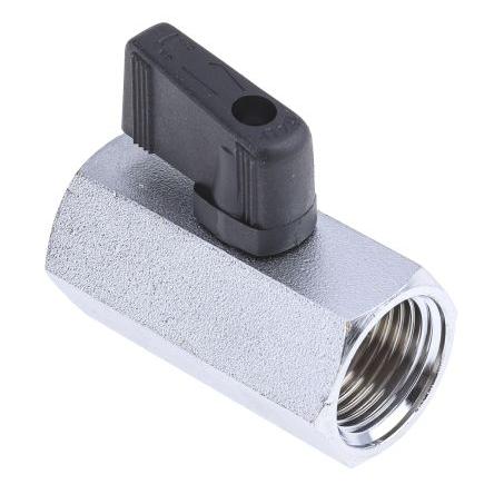 Hydraulický kulový ventil, řada: RS PRO, materiál tělesa: Chromovaná mosaz G RS PRO