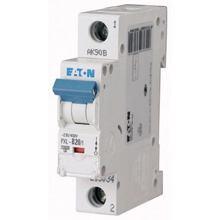 Eaton Miniaturní jistič, rozsah: PXL 1pólový 20A vypínací výkon 10 kA, charakteristika: Typ C, rozsah: xPole 400V ac 48