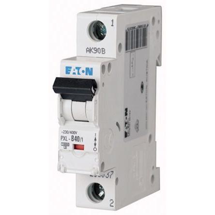 Eaton Miniaturní jistič, rozsah: PXL 1pólový 40A vypínací výkon 10 kA, charakteristika: Typ C, rozsah: xPole 400V ac 48