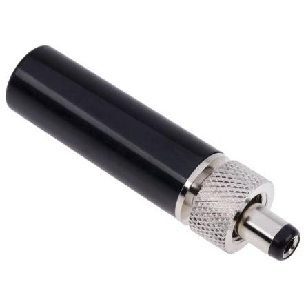 RS PRO Napájecí zástrčka stejnosm., orientace těla: Rovný Zástrčka DC, 12V 5A, Kabel, délka: 40.4 mm, pokovení: Nikl