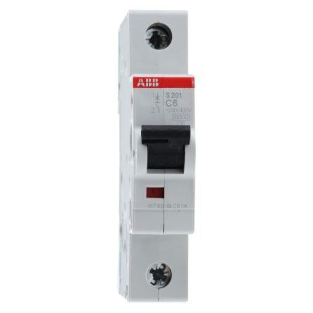 ABB Miniaturní jistič, rozsah: System Pro M Compact 1pólový 6A vypínací výkon 6 kA, charakteristika: Typ C, rozsah: