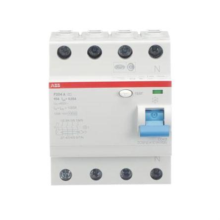 Jistič zbytkového proudu 4pólový Typ A 63A 30 mA ABB Typ A RCCBs F200 F200 RoHS Compliant, UL Recognised