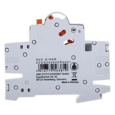 ABB Pomocný kontakt 1 NO/1 NC 2 Lišta DIN, rozsah: S2C s Šroub 6 A 110 V dc, 240V ac