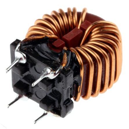Induktor s vodiči, řada: WE-CMB 1 mH Mangan zinkový ferit max. SRF: 2 MHz Idc 6 A Rdc 13 mΩ Wurth Elektronik