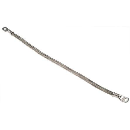 Opletený vodič plocha průřezu 36.19 mm² závrtný šroub M8 délka 0.5 m RS PRO Cínovaný měděný drát 3 x 2 x 16 x 0.2 mm