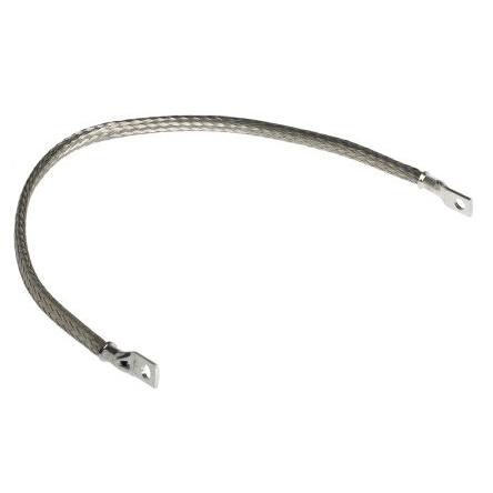 Opletený vodič plocha průřezu 15.08 mm² závrtný šroub M6 délka 0.4 m RS PRO Cínovaný měděný drát 24 x 20 x 0.2 mm