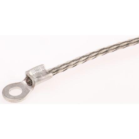 Opletený vodič plocha průřezu 1.13 mm² závrtný šroub M3.5 délka 0.2 m RS PRO Cínovaný měděný drát 16 x 4 x 0.15 mm