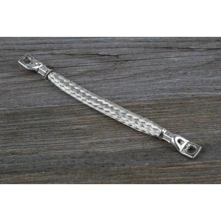 Opletený vodič plocha průřezu 10.05 mm² závrtný šroub M6 délka 150 mm RS PRO Cínovaný měděný drát 24 x 20 x 0.2 mm