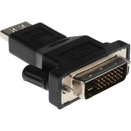 RS PRO AV adaptér, orientace těla: Rovný, adaptér z typu: DVI Vnější, HDMI, adaptér z typu: Audio Vnitřní, Černá,