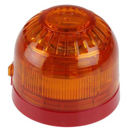 Klaxon Kombinace sirény a majáku, řada: Sonos Stálé, Blikající světlo Elektronika barva Žlutá 6V dc IP21, IP65 LED