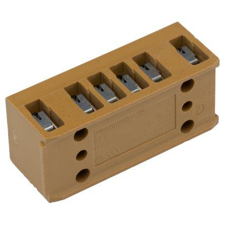 Weidmüller Svorkovnice bez pojistky, řada: SAK 4mm², Šroubová svorka Béžová, počet cest: 6 32A, 12AWG, 22 AWG, 400V