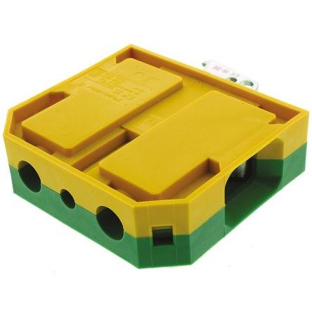 Weidmüller Zemnicí svorkovnice, počet cest: 2, 2AWG, 6 AWG, délka: 58 mm EK 35 35mm² barva Žlutá, Zelená Šroubová,