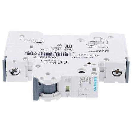 Siemens Miniaturní jistič, rozsah: 5SY6 1pólový 32A vypínací výkon 6 kA, charakteristika: Typ C, rozsah: SENTRON 400V ac