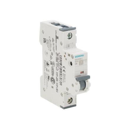 Siemens Miniaturní jistič, rozsah: 5SY6 1pólový 6A vypínací výkon 6 kA, charakteristika: Typ C, rozsah: SENTRON 400V ac