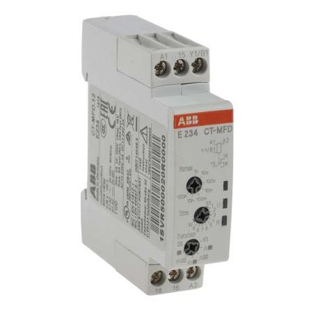 ABB Časovací relé Lišta DIN SPDT 1kontaktové 48 V dc 24V ac, 240 V ac Multifunkční funkce Šroub 0.05 s to 100 h
