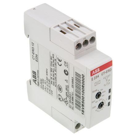 ABB Časovací relé, řada: 1SVR Lišta DIN SPDT 1kontaktové 48 V dc 24V ac, 240 V ac 1 funkce Šroub 0.05 s to 100 h