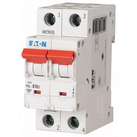 Eaton Miniaturní jistič, rozsah: PXL 2pólový 10A vypínací výkon 10 kA, charakteristika: Typ C, rozsah: xPole 400V ac 48