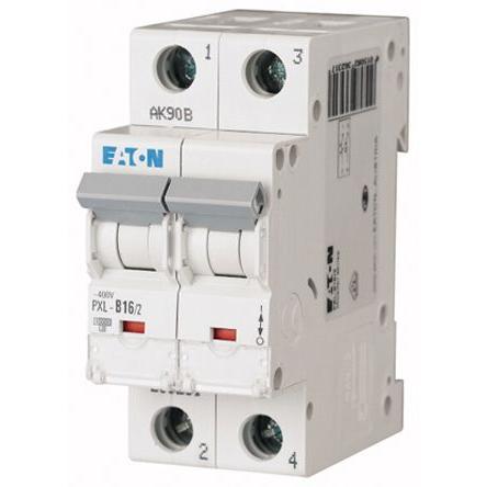 Eaton Miniaturní jistič, rozsah: PXL 2pólový 16A vypínací výkon 10 kA, charakteristika: Typ C, rozsah: xPole 400V ac 48