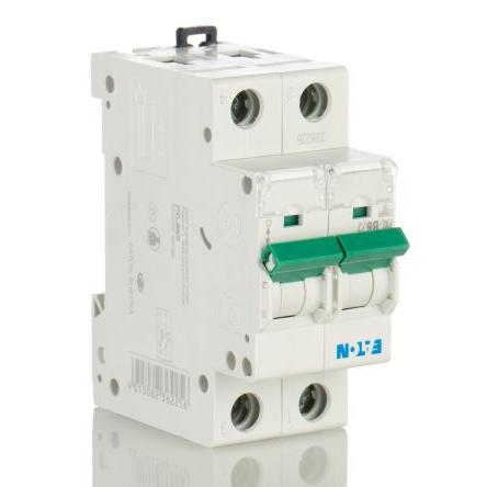 Eaton Miniaturní jistič, rozsah: PXL 2pólový 6A vypínací výkon 10 kA, charakteristika: Typ B, rozsah: xPole 400V ac 48 V