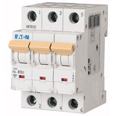 Eaton Miniaturní jistič, rozsah: PXL 3pólový 13A vypínací výkon 10 kA, charakteristika: Typ C, rozsah: xPole 400V ac 48