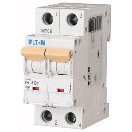 Eaton Miniaturní jistič, rozsah: PXL 2pólový 13A vypínací výkon 10 kA, charakteristika: Typ C, rozsah: xPole 400V ac 48