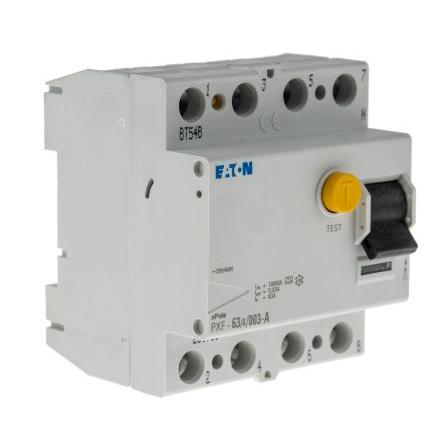 Jistič zbytkového proudu 3+Npólový Typ A 63A 30 mA Eaton Typ A PXF PXF-A RoHS, IEC/EN 61008