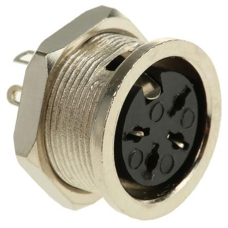 RS PRO Zásuvka DIN, řada: RS PRO, počet kontaktů: 4, velikost: Standard, 100V ac, orientace těla: Rovný 4A, typ