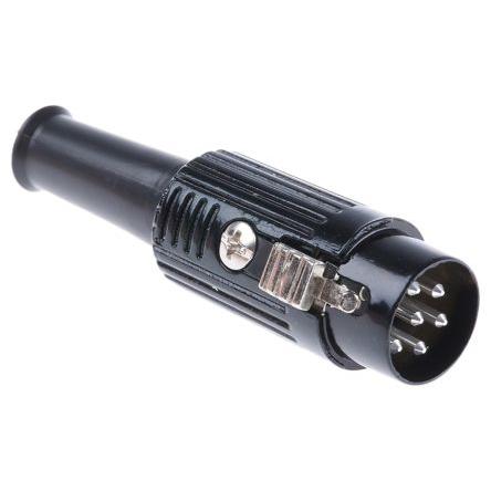 RS PRO Zástrčka DIN, řada: RS PRO, počet kontaktů: 6, velikost: Standard, 100V ac, orientace těla: Rovný 4A, typ