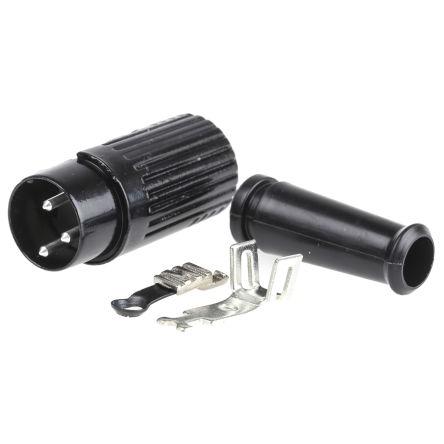 RS PRO Zástrčka DIN, řada: RS PRO, počet kontaktů: 3, velikost: Standard, 100V ac, orientace těla: Rovný 4A, typ