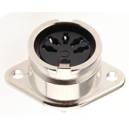 RS PRO Zásuvka DIN, řada: RS PRO, počet kontaktů: 5, velikost: Standard, 100V ac, orientace těla: Rovný 4A, typ
