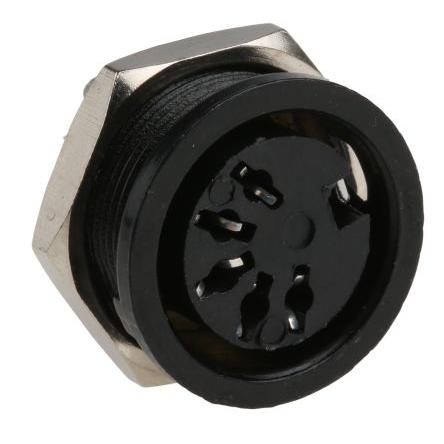 RS PRO Zásuvka DIN, řada: RS PRO, počet kontaktů: 5, velikost: Standard, 100V ac, orientace těla: Rovný 4A, typ
