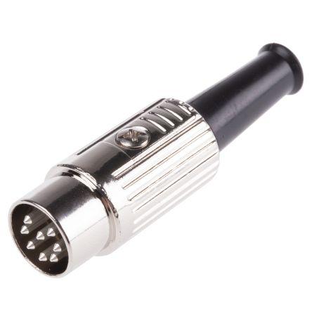 RS PRO Zástrčka DIN, řada: RS PRO, počet kontaktů: 8, velikost: Standard, 100V ac, orientace těla: Rovný 4A, typ