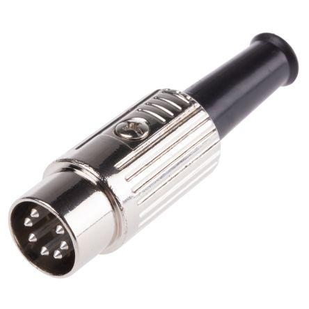 RS PRO Zástrčka DIN, řada: RS PRO, počet kontaktů: 7, velikost: Standard, 100V ac, orientace těla: Rovný 4A, formát