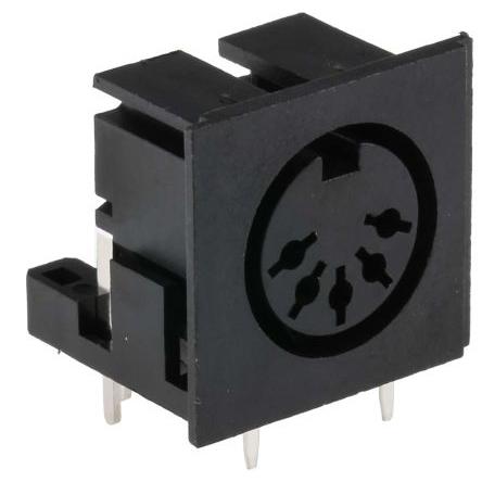 RS PRO Zásuvka DIN, řada: RS PRO, počet kontaktů: 5, velikost: Miniature, 100V ac, orientace těla: Pravý úhel 2A, typ