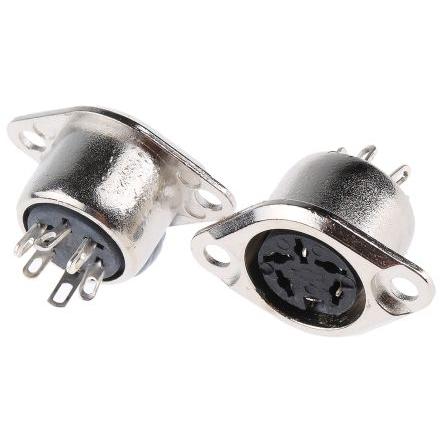 RS PRO Zásuvka DIN, řada: RS PRO, počet kontaktů: 5, velikost: Standard, 100V ac, orientace těla: Rovný 4A, typ