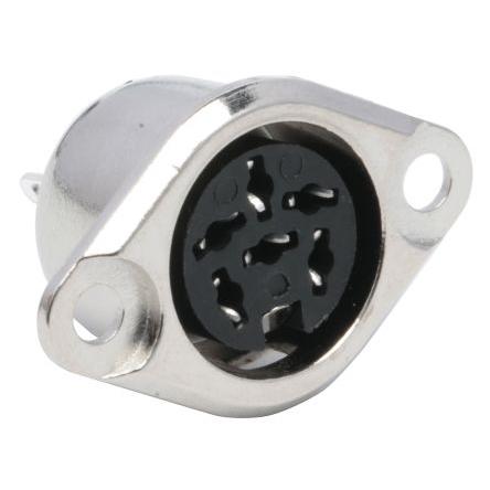 RS PRO Zásuvka DIN, řada: RS PRO, počet kontaktů: 6, velikost: Standard, 100V ac, orientace těla: Rovný 4A, typ