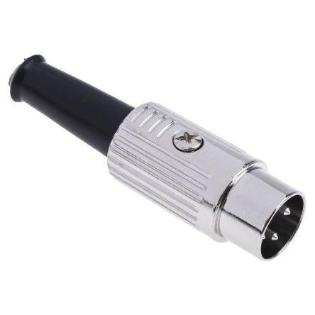 RS PRO Zástrčka DIN, řada: RS PRO, počet kontaktů: 6, velikost: Standard, 100V ac, orientace těla: Rovný 1A, typ