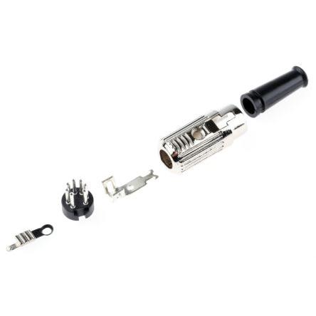 RS PRO Zástrčka DIN, řada: RS PRO, počet kontaktů: 7, velikost: Standard, 100V ac, orientace těla: Rovný 4A, typ