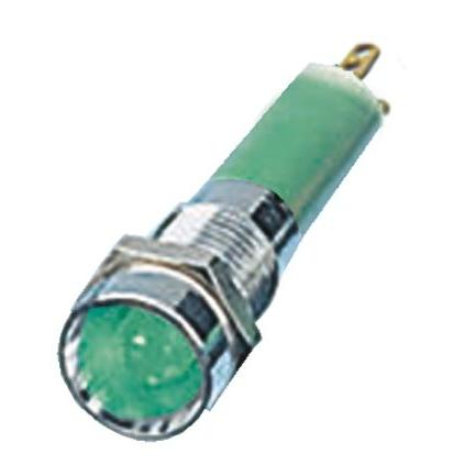 Indikátor pro montáž do panelu Zelená, typ žárovky: LED M8 CML Innovative Technologies 12V 8 mm, IP67