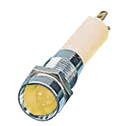Indikátor pro montáž do panelu Žlutá, typ žárovky: LED M8 CML Innovative Technologies 12V 8 mm, IP67