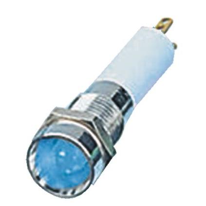 Indikátor pro montáž do panelu Modrá, typ žárovky: LED M8 CML Innovative Technologies 12V 8 mm, IP67