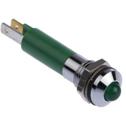 Indikátor pro montáž do panelu Zelená, typ žárovky: LED M8 CML Innovative Technologies 12V 8 mm, IP67