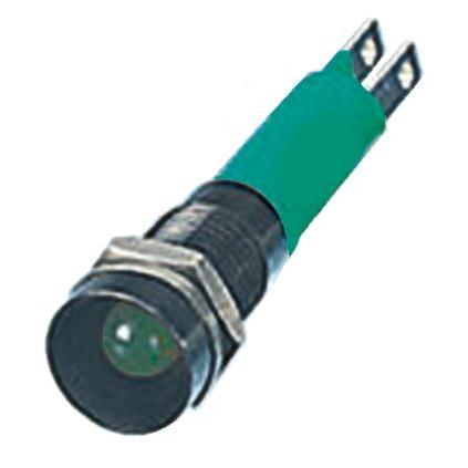 Indikátor pro montáž do panelu Zelená, typ žárovky: LED Pájecí plíšek CML Innovative Technologies 24V 8 mm, IP67