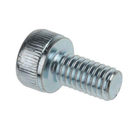 RS PRO Šroub s vnitřním šestihranem, Leskle pozinkovaný, Ocel hlavice Vnitřní šestihran, M4, M4, délka: 8 mm