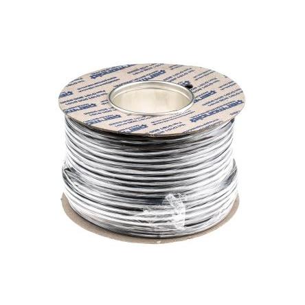 RS PRO Napájecí kabel 3žilový 50 m Polyvinylchlorid plášť, Černá, vnější průměr: 5.9 mm OD, 300V 70 °C