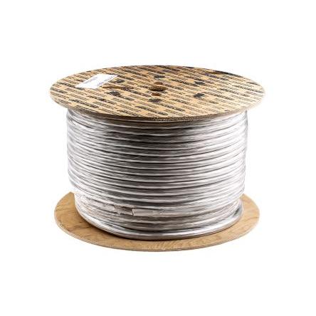 RS PRO Napájecí kabel 3žilový 100 m Polyvinylchlorid plášť, Bílá, vnější průměr: 11.4 mm OD, 500V 70 °C
