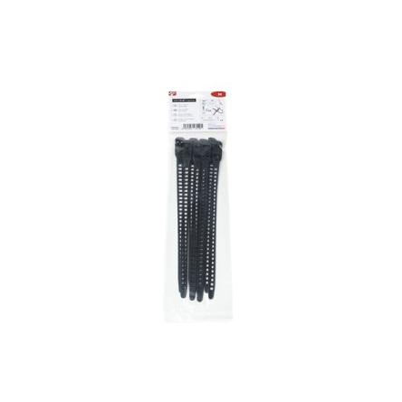 Stahovací páska Rozpojitelné 115-11270 SOFTFIX M-TPU-BK 260 mm 11mm Černá Termoplastický polyuretan HellermannTyton